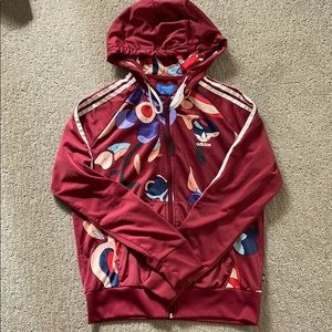 Adidas 3 stripes zip hoodie